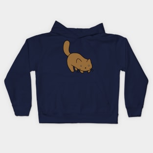 Curious Brown Cat Kids Hoodie